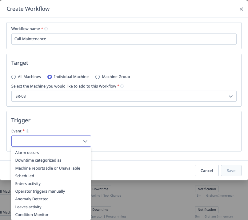 Workflows By Machine